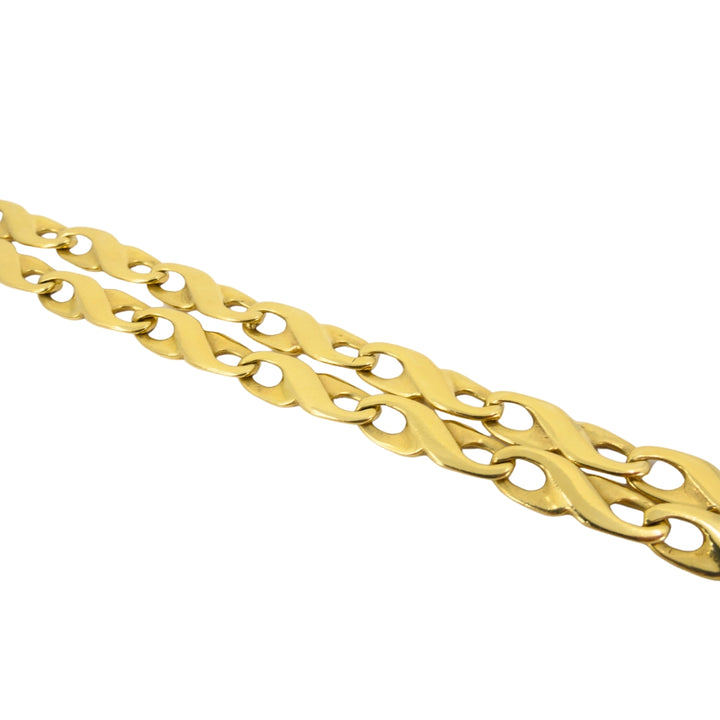 Vintage 18k Gold Figure Eight Link Chain Necklace