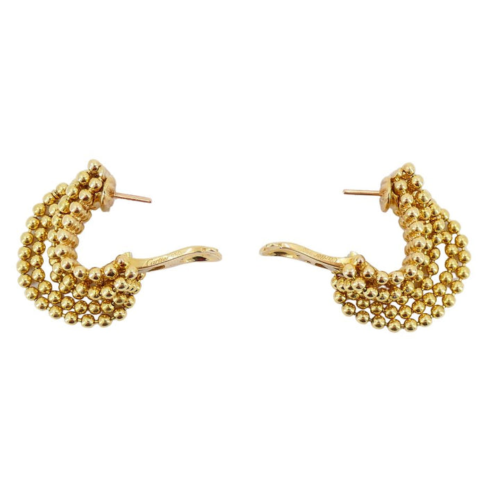 Vintage Cartier Draperie 18k Gold Earrings