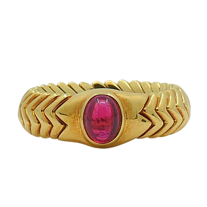 Bvlgari  Spiga 18K Gold Tourmaline Ring
