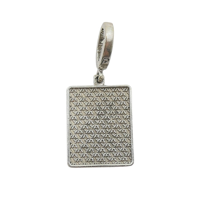 Vintage 12k Gold Playing Card Club Charm Pavé Diamond Bail