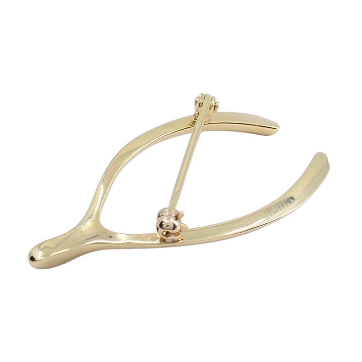 Tiffany & Co. 14k Yellow Gold Wishbone Brooch Pin
