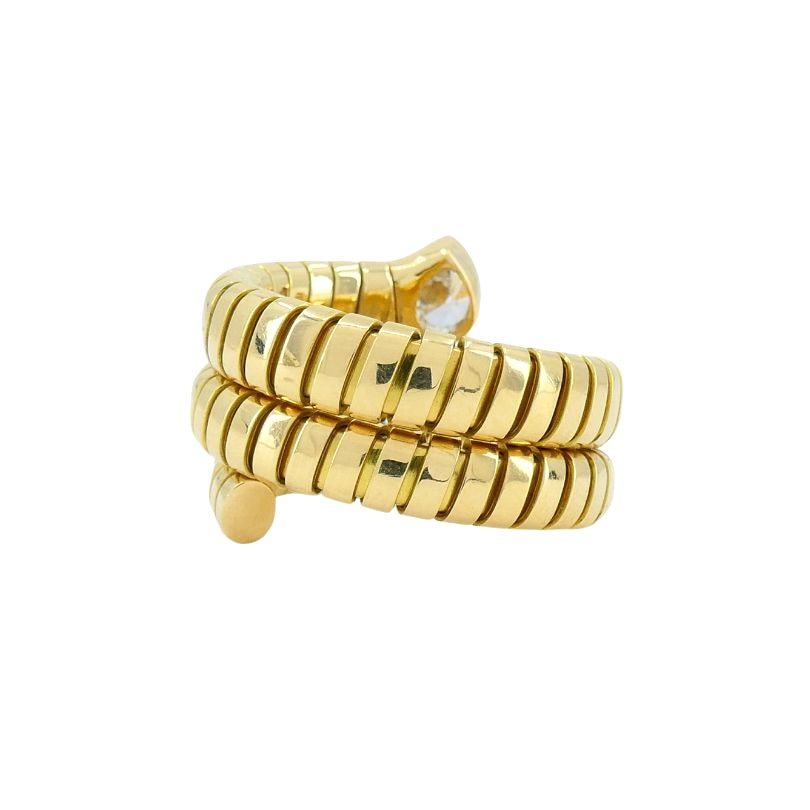 Bulgari Serpenti Tubogas Gold Diamond Ring