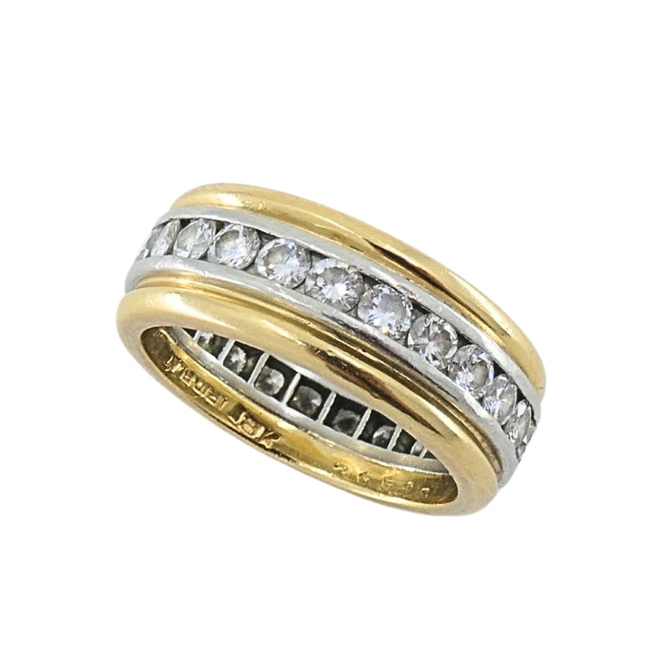 Cartier 18k Gold Platinum Diamond Band Ring