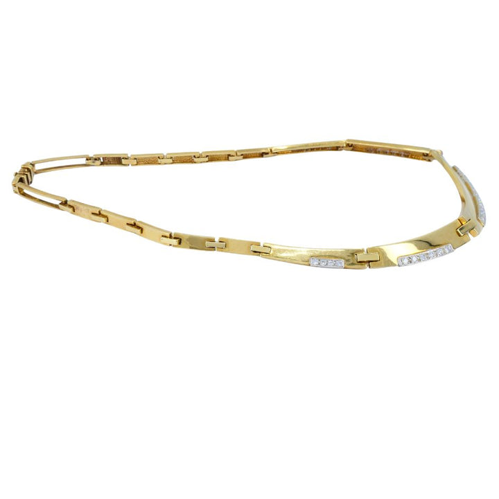Vintage 14k Two-tone Gold Diamond Necklace