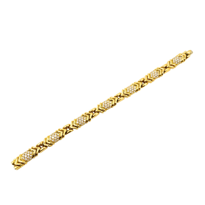 Bvlgari Bulgari Diamond 18k Gold Bracelet