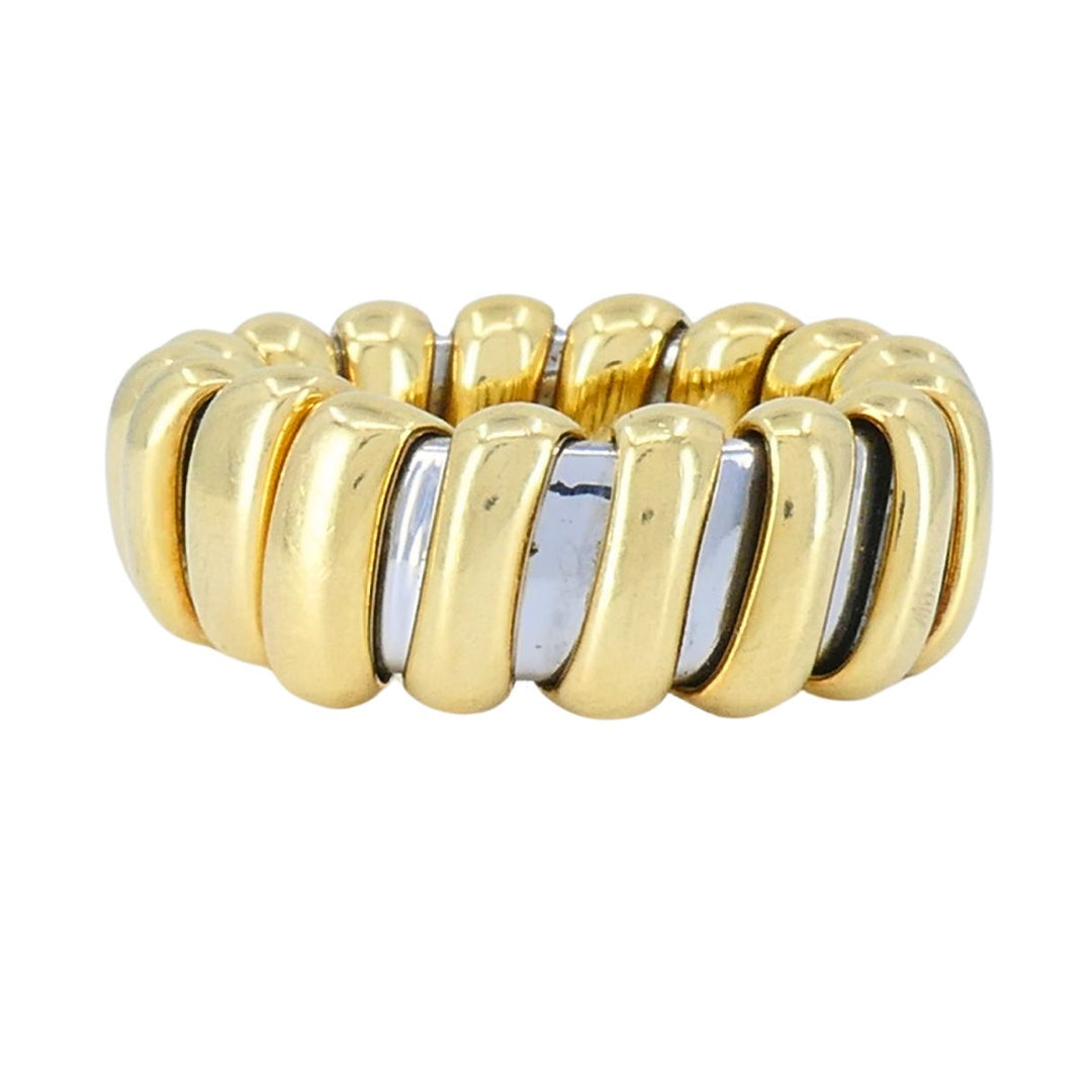 Vintage Bvlgari 18k Gold Stainless Steel Ring