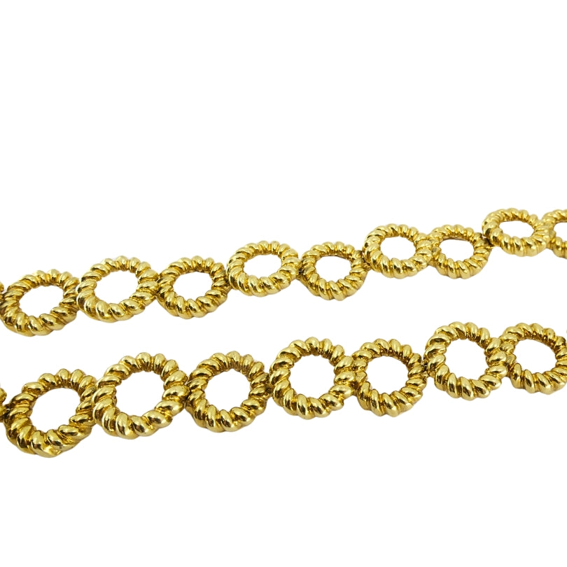 Flato 18K Gold Open Circle Link Necklace, 1960s