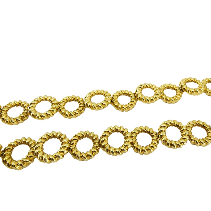 Flato 18K Gold Open Circle Link Necklace, 1960s