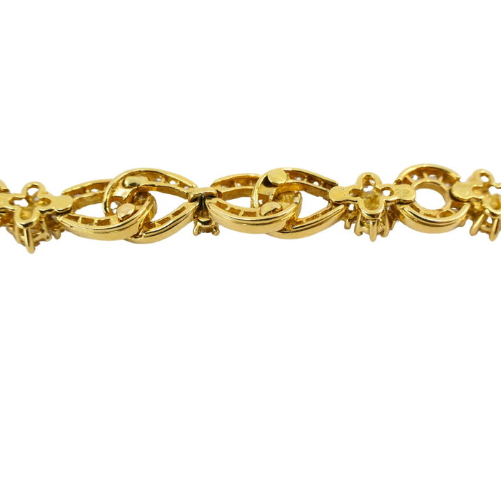 Van Cleef & Arpels 18k Gold Diamond Link Bracelet