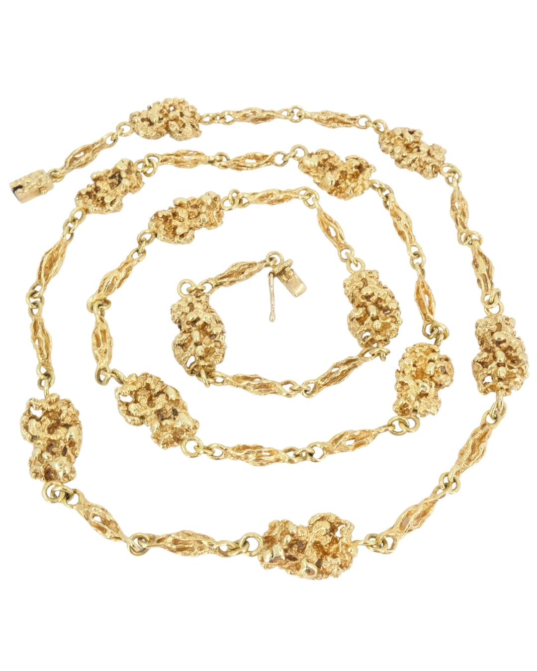 Vintage Van Cleef & Arpels 18k Gold Nuggets Chain Necklace