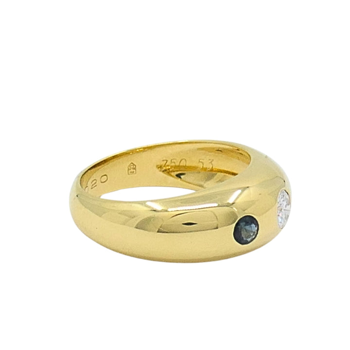 Cartier 18k Gold Diamond Sapphire Daphne Ring