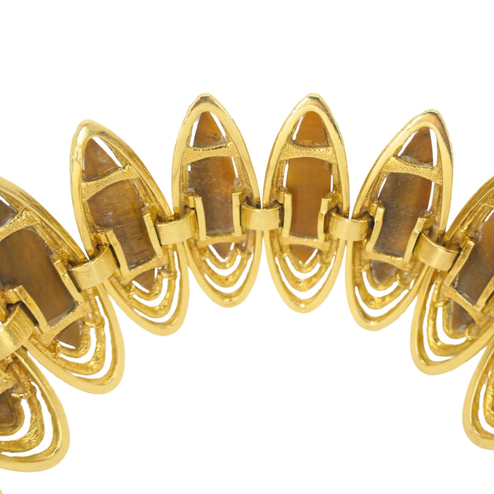 Vintage Kutchinsky Tiger’s Eye Bracelet 18k Gold