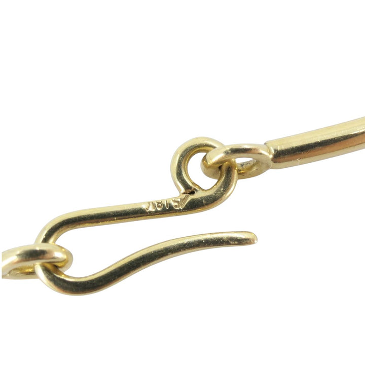 18k Yellow Gold Diamond Star Pendant Wire Choker Necklace