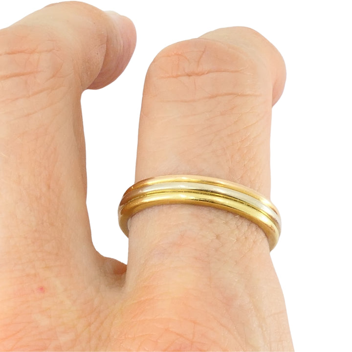 Cartier Trinity Band 18k Gold Men Rings Size 9.5 Original Box