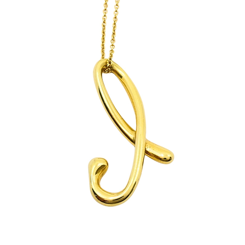 Elsa Peretti Tiffany & Co. 18k Gold  Alphabet Collection Pendant Necklace