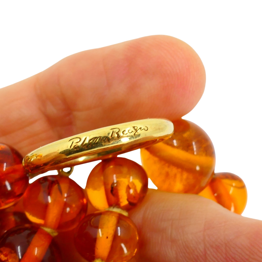 Paloma Picasso for Tiffany & Co. Amber Bead Gold Necklace