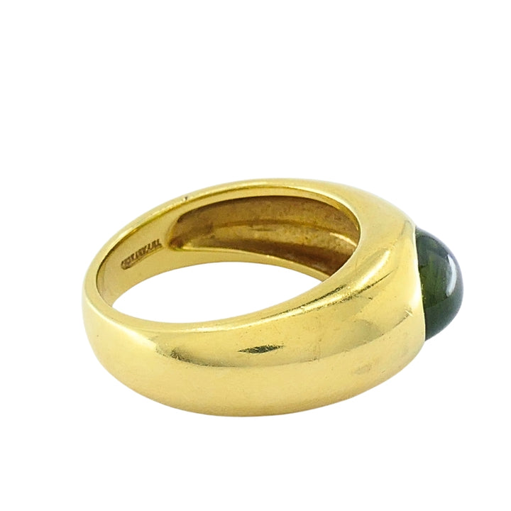 Tiffany & Co. 18K Gold  Peridot Cabochon Ring