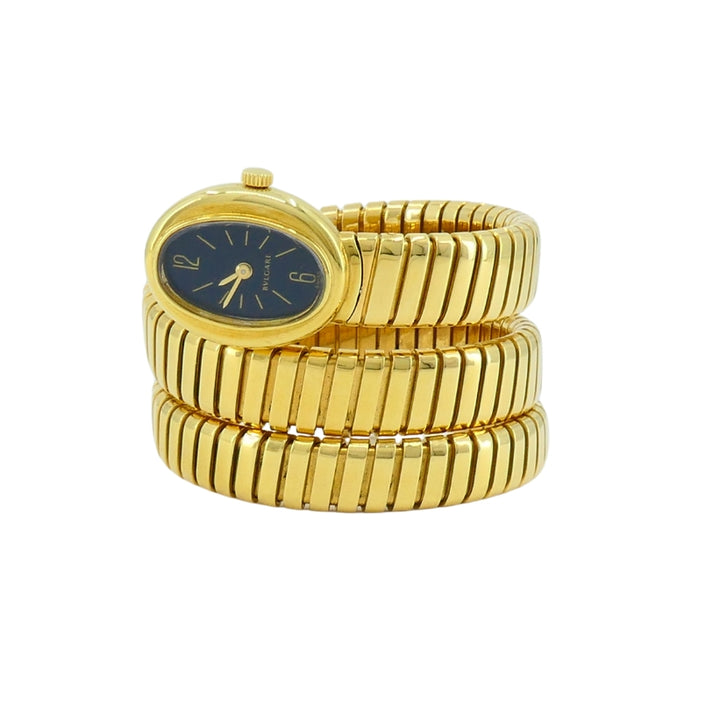 Bvlgari Bulgari Tubogas Gold Watch Oval Rare Edition