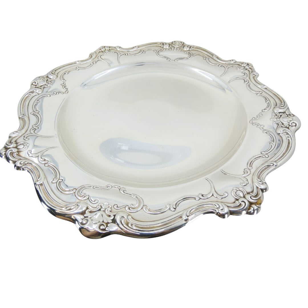 Vintage Gorham Chantilly Sterling Silver Pedestal Platter