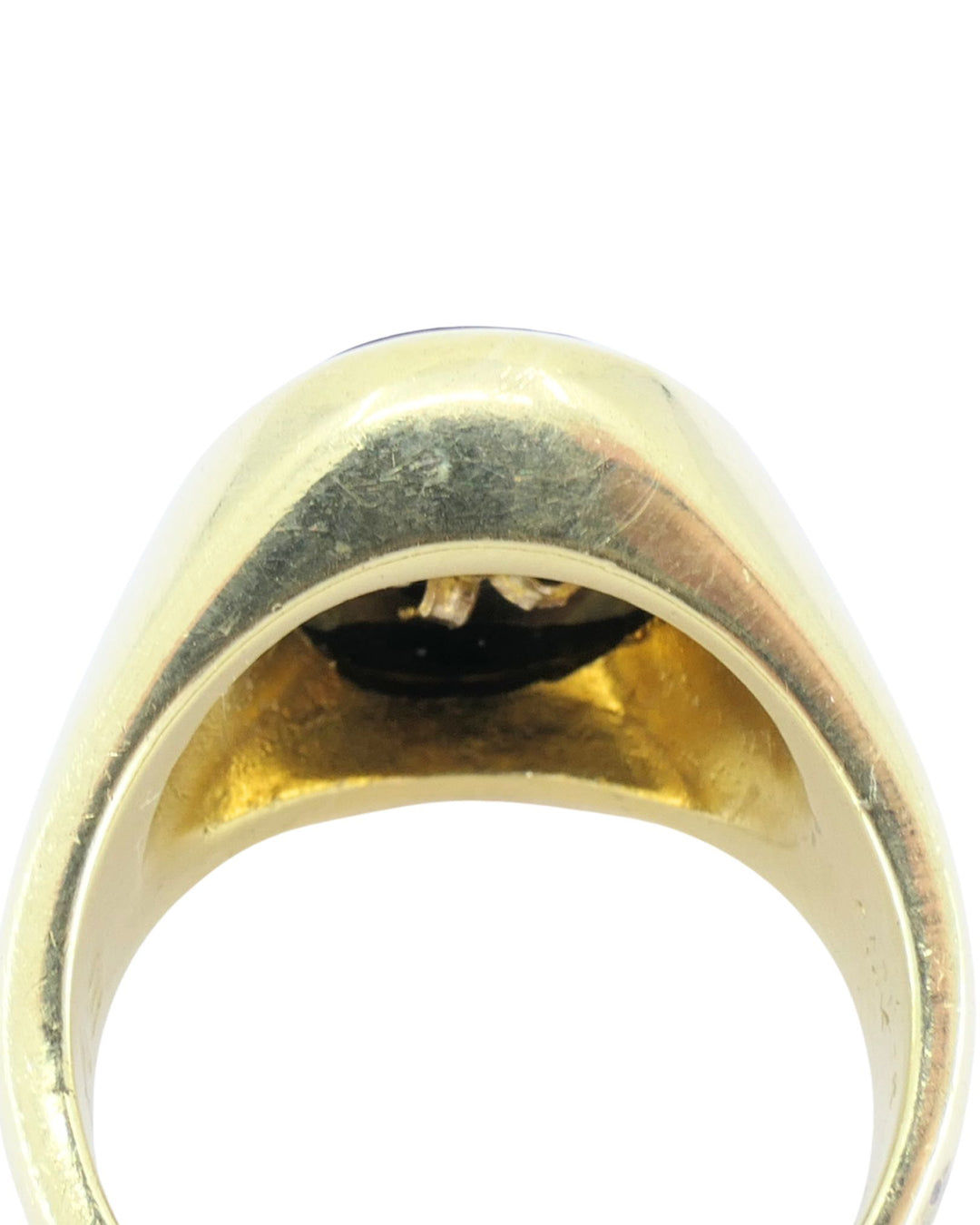 Cartier Ring 18k Gold Signet Ring Diamond Onyx