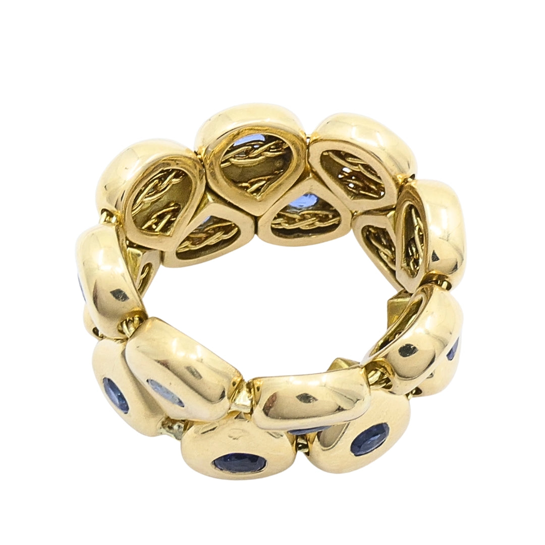 Chaumet Paris Tsouka 18k Gold Flexible Sapphire Teardrop Ring