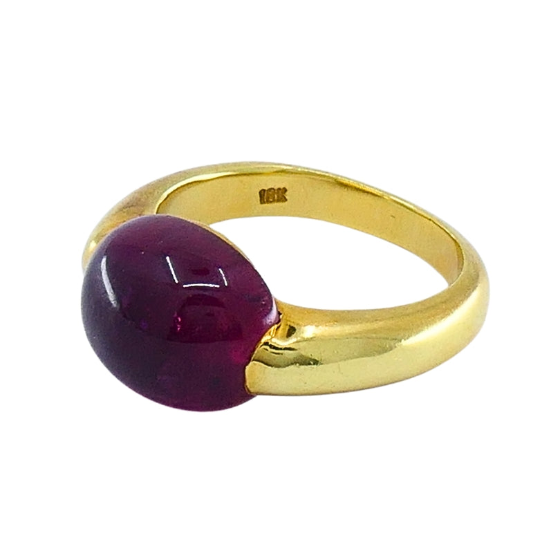 Vintage Tourmaline Ring 18k Gold Estate Jewelry
