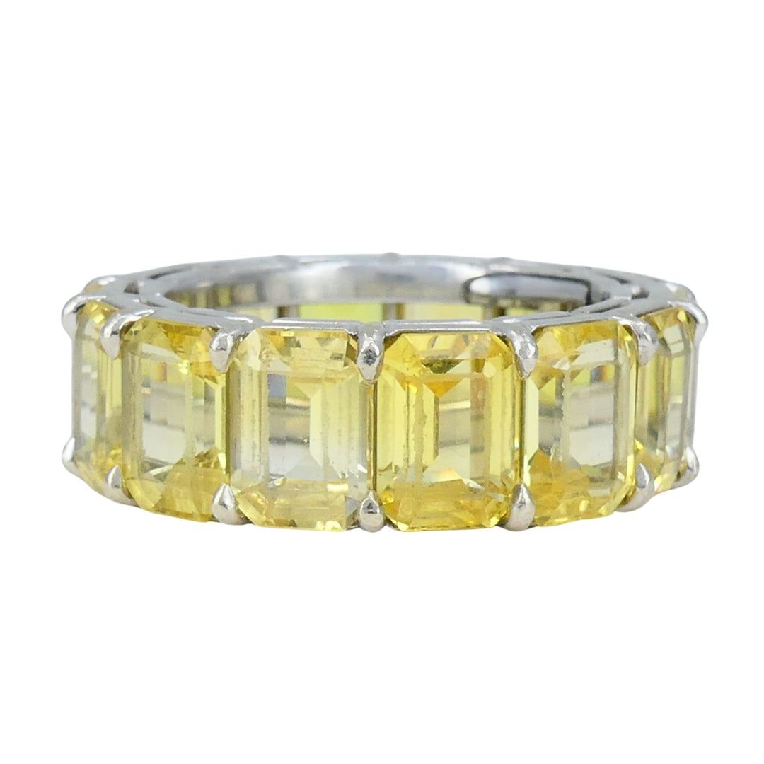 Bvlgari Yellow Sapphire Platinum Eternity Band Ring