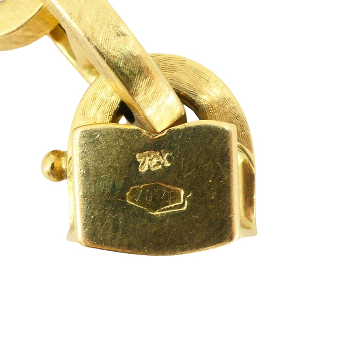 Vintage 18k Gold Mariner Link Bracelet