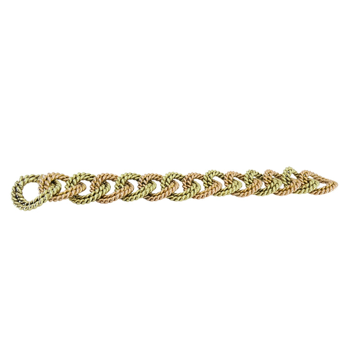 Verdura 14k Two-Tone Gold Rope Link Bracelet