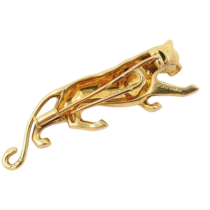 Cartier Panthere Brooch Emerald 18k Gold