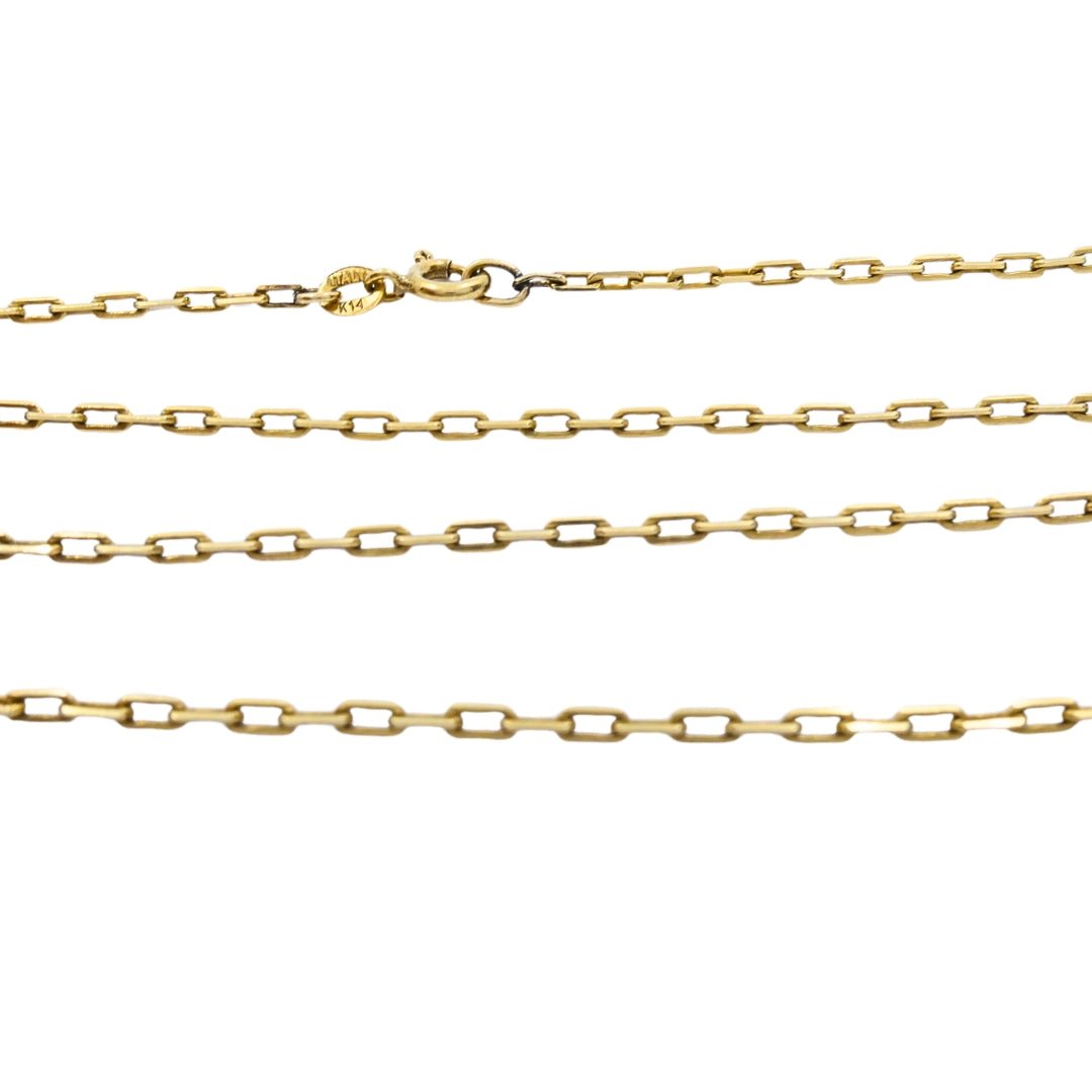 18k Diamond Key Pendant 14k Italian Gold Chain Necklace