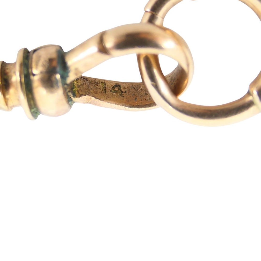 Vintage 14k Rose Gold Platinum Watch Chain Necklace