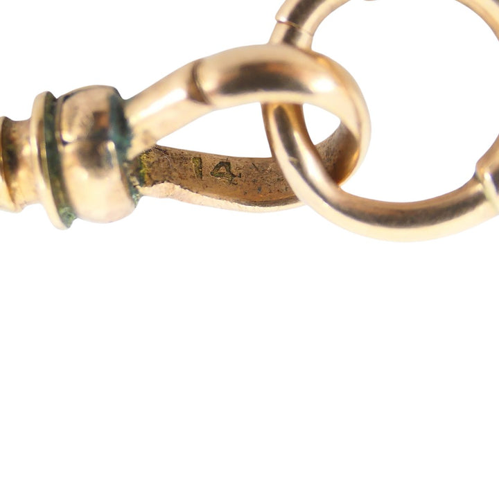 Vintage 14k Rose Gold Platinum Watch Chain Necklace