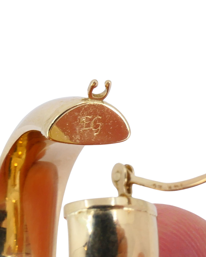 Vintage 14k Gold Hoop Earrings Estate Jewelry