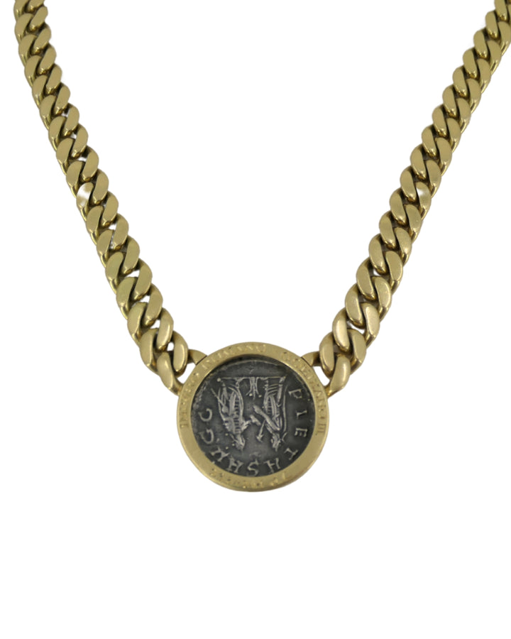 Bvlgari Vintage Bulgari Monete Necklace 18k Gold & Roman Coin