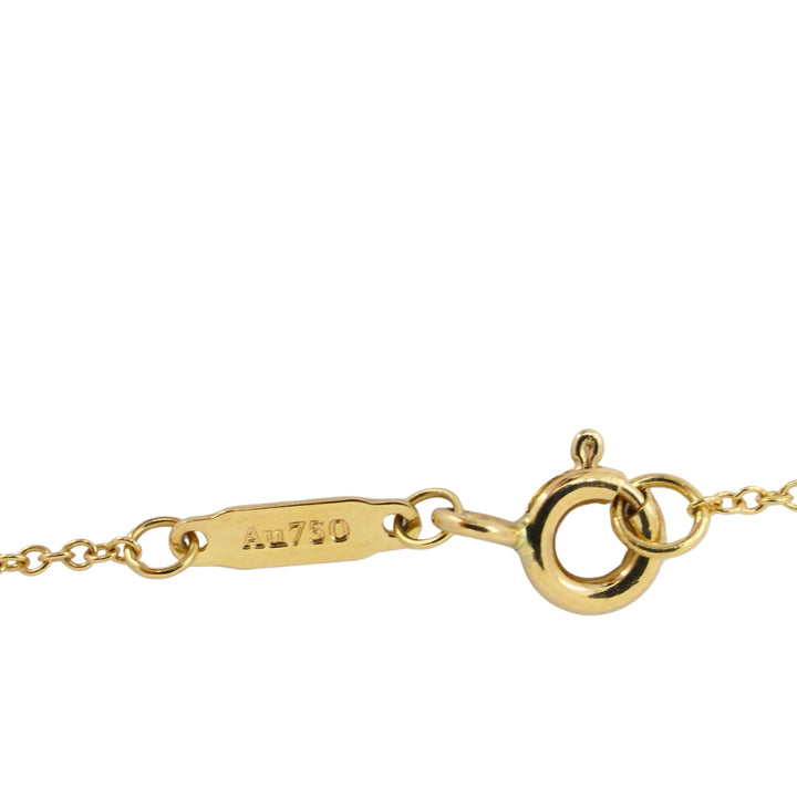 Tiffany & Co. Charm Pendant Necklace 18k Gold Diamond Ampersand Original Box