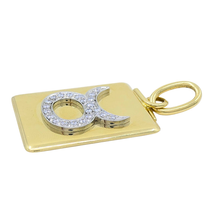 Pomellato 18k Gold Diamond Taurus Zodiac Pendant