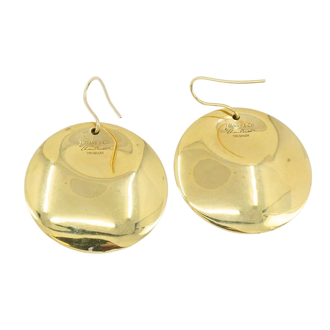 Tiffany & Co. Elsa Peretti 18k Gold Large Round Disc Earrings