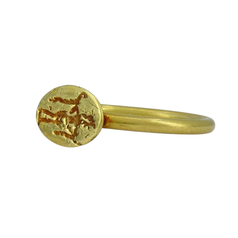 Victorian Etruscan Revival 22k Gold Ring