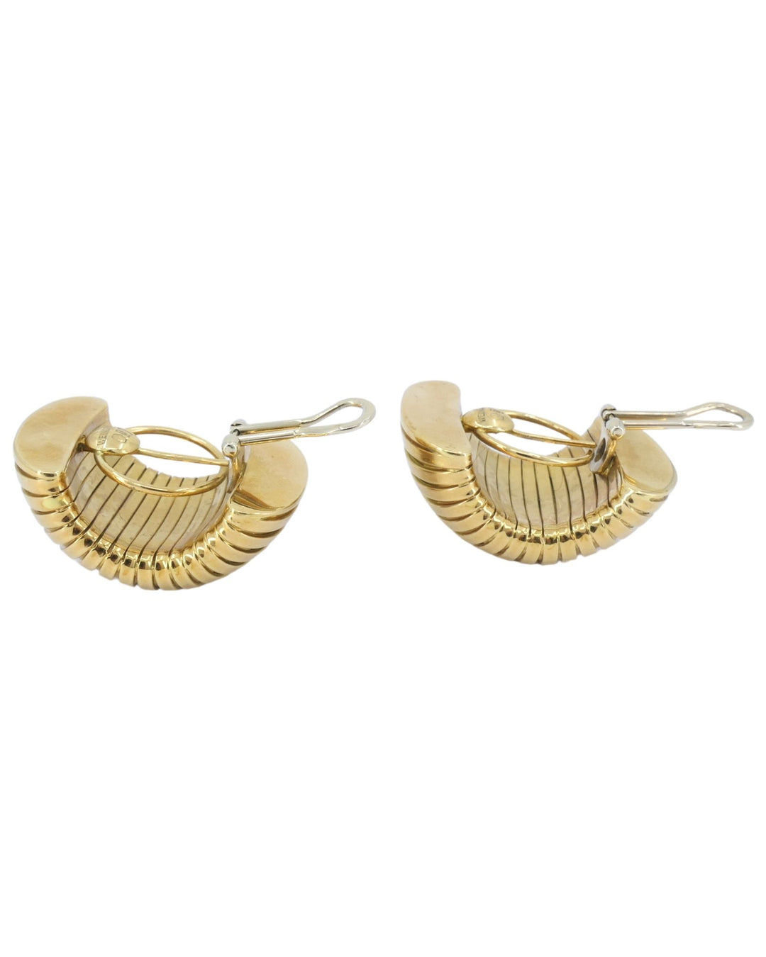 Carlo Weingrill 18k Gold Clip-On Earrings Tubogas Design