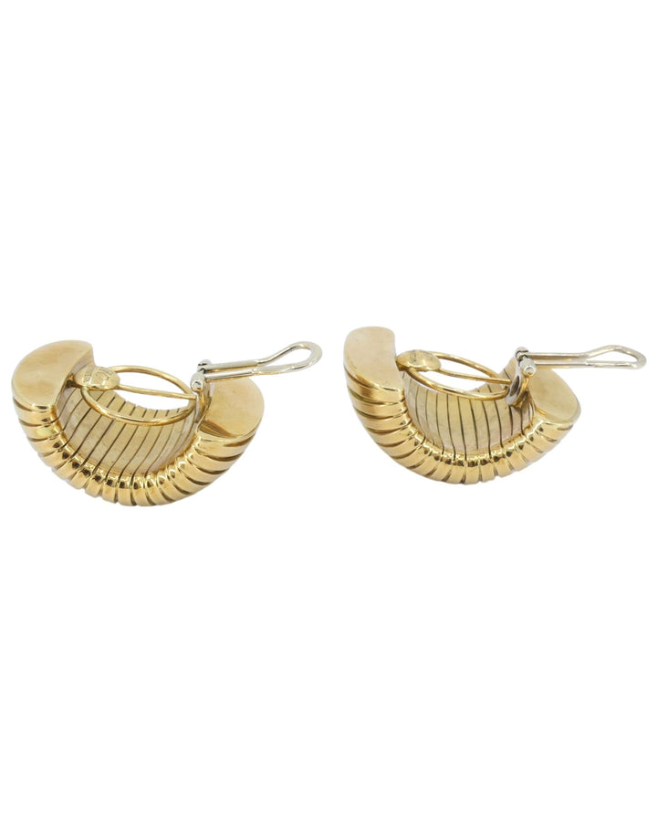 Carlo Weingrill 18k Gold Clip-On Earrings Tubogas Design