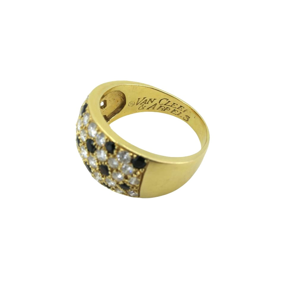 Van Cleef & Arpels 18k Gold Onyx Diamond Ring