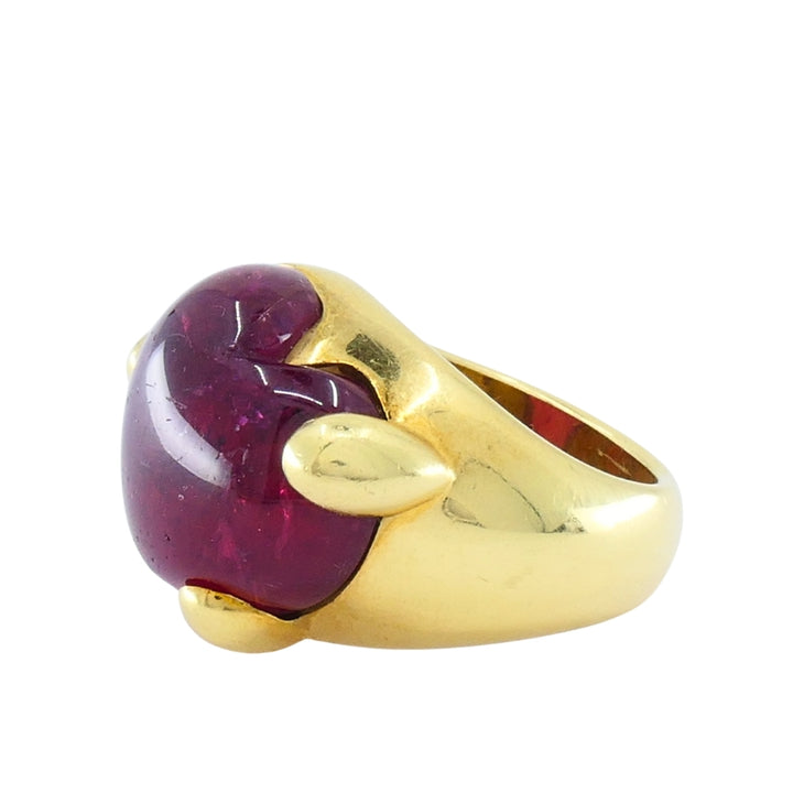 Pomellato 18K Yellow Gold Heart Tourmaline Ring