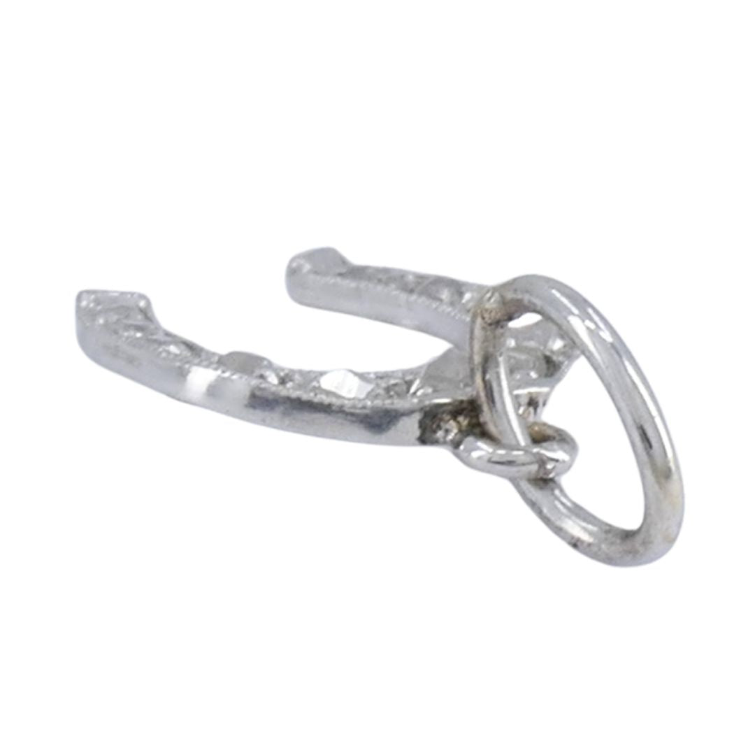 Edwardian Platinum Rose Cut Diamond Horseshoe Pendant