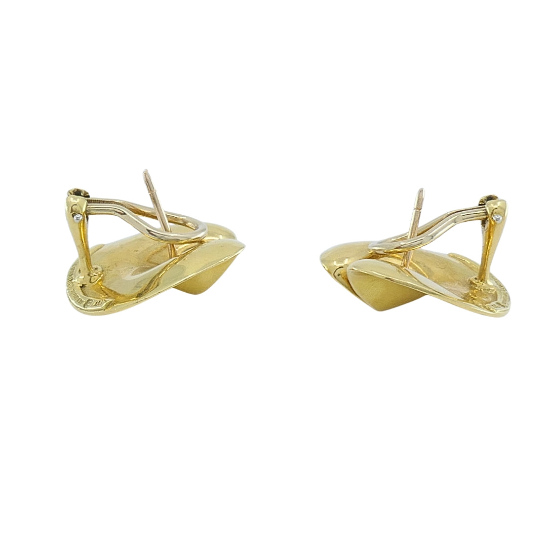 Angela Cummings Tiffany & Co. 18k Gold Lily Pad Earrings