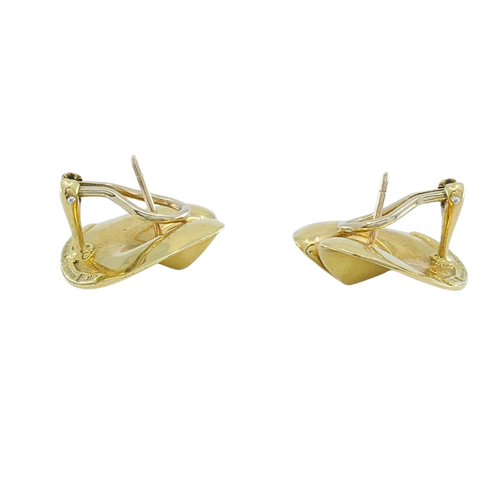 Angela Cummings Tiffany & Co. 18k Gold Lily Pad Earrings