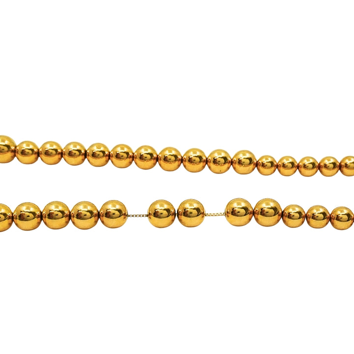 Aurafin 18k Yellow Gold Graduated Bead Necklace