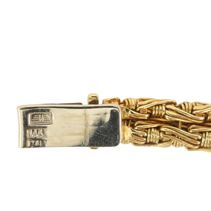 Herco Italian 14k Gold Collar Necklace Woven Design