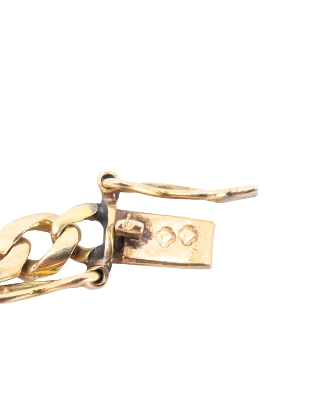 Vintage French 18k Gold Curb Link Chain Necklace