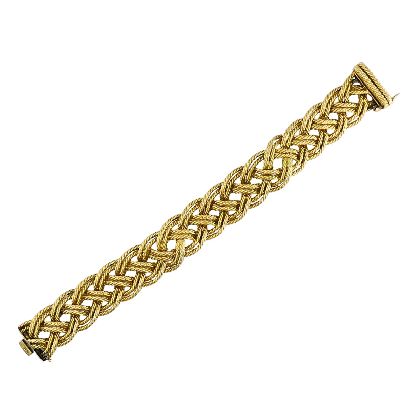 Boucheron Paris 18k Gold Braided Rope Bracelet